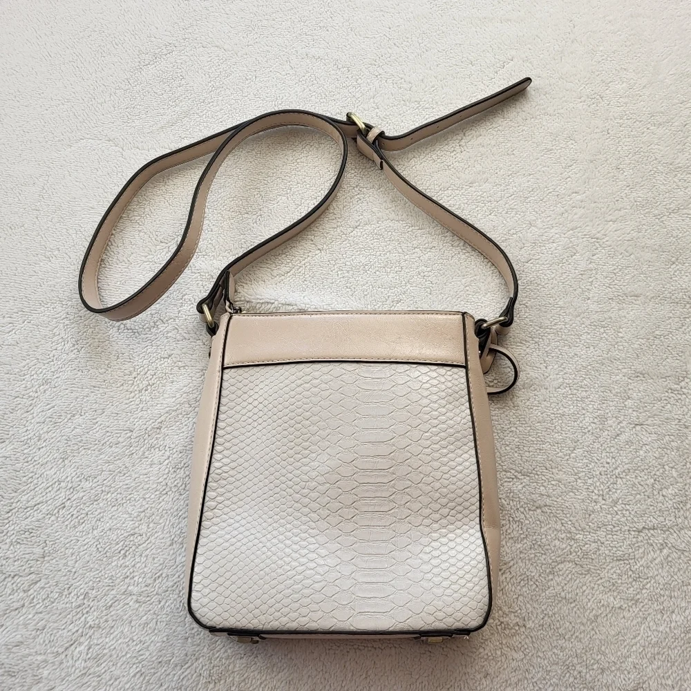 Simply Noelle Crossbody Purse White and Blush Pink